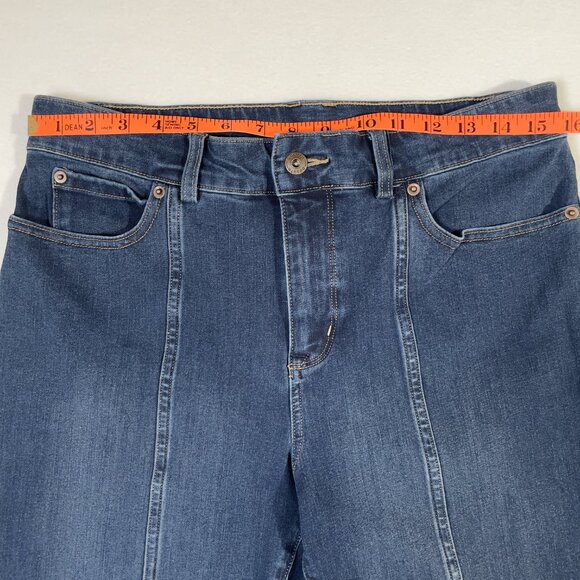 Duluth Trading Jean-etics High Rise Slim Leg Front Seam Size 10P - Picture 6 of 14
